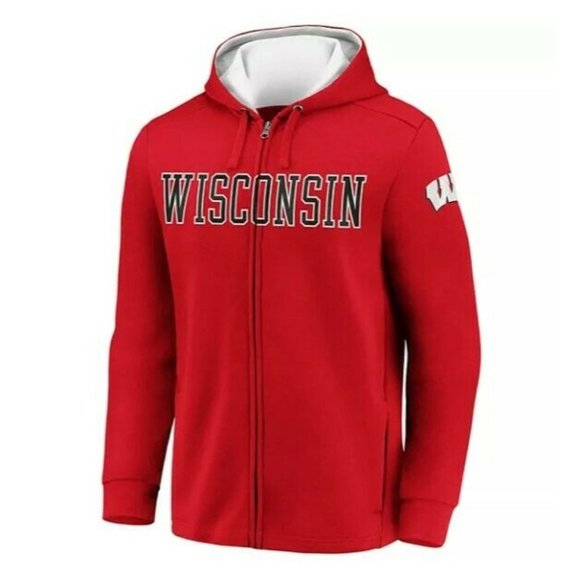 Fanatics Other - NWT Wisconsin Badgers Fleece Full-Zip Hoodie by Fanatics – Men’s XL